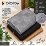 Piploy Men's Grey & Charcoal Printed Unstitched Shirt Fabric
