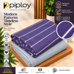 Piploy Men's Purple & White Striped Unstitched Shirt Fabric