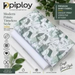 Piploy Men's Sage Green Abstract Print Unstitched Shirt Fabric