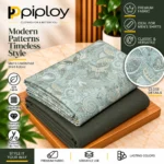 Piploy Men's Sage Green Paisley Printed Unstitched Shirt Fabric